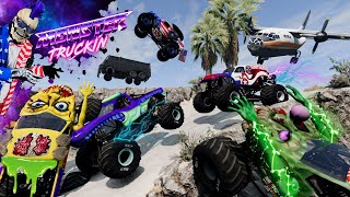 Monster Jam INSANE Racing Freestyle and High Speed Jumps 40  BeamNG Drive  Grave Digger [upl. by Nairret]