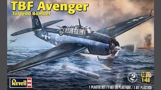 148 Revell Monogram TBF Avenger Full Build Both Decale Versions [upl. by Cyd]