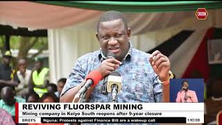 Fluorspar mining company in Keiyo South reopens after 9year closure [upl. by Yssac751]