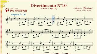 Giuliani Op37 Divertimenti Nº10 guitar demo [upl. by Noraj]