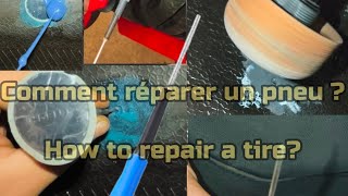 Réparation de Pneu RéparationPneu Tire Repair TireRepair tutoriel pédagogique [upl. by Lothair]