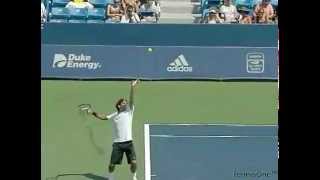 Roger Federer  Serve from Side Angle  Super Slow Motion [upl. by Rosie]