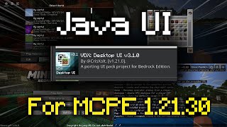 JAVA UI For MCPE 12130  Pack that transforms MCPE UI into JAVA Minecraft UI [upl. by Turrell]