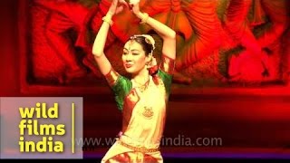 Kassiyet Adilkhankyzy performs Bharatnatyam dance at 4th IndoEuropean Dance Festival IEDF Delhi [upl. by Avitzur]