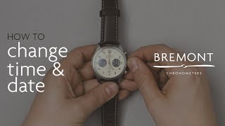 How To Set The Time And Date On Your Bremont ALT1C Timepiece Watch  SOUND ON [upl. by Akehsay]