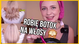 🔴 OMG🤯 BOTOX na włosy w domu Testuję Maanu Botox Ritual  cięcie grzywki [upl. by Erbas]