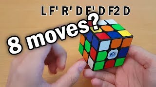 Rubiks Cube 8move Cross ExampleWalkthrough Solves [upl. by Resneps]