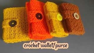 How to crochet a walletcrochet purse [upl. by Essa]