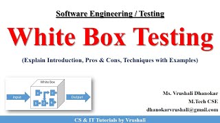 white box testing  software engineering [upl. by Salvador]