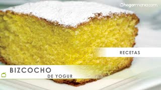 BIZCOCHO de YOGUR esponjoso 🍰 🥛 ¡Receta del bizcocho más fácil y popular 👩🏼‍🍳Hogarmanía [upl. by Gulick]