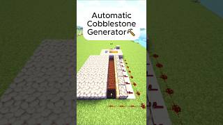 Automatic Cobblestone Generator🔨minecraft shorts [upl. by Gerge]