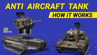 Gepard Anti Aircraft Tank How it Works  Tunguska Marksman ZPU Shilka M163 Vulcan Leopard 1 [upl. by Moorish]