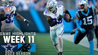 Dallas Cowboys vs Carolina Panthers Game Highlights  NFL 2023 Week 11 [upl. by Anurb112]