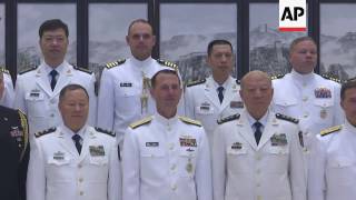 US Navy chief in Beijing for talks on SChina Sea [upl. by Swiercz]