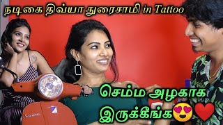 Dhivya Dhuraisamy Tattoo  Celebrity Tattoo  Best Tattoo Studio in Chennai  H2o Tattoo Studio [upl. by Bale]