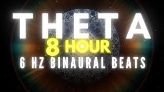 8Hour Theta Waves Binaural Beat  100 Pure Theta Frequency [upl. by Tunk907]