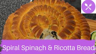 Spiral Spinach amp Ricotta Bread recipe  Rrethore me spanaq dhe djath Ricotta Mels Menu [upl. by Hola]