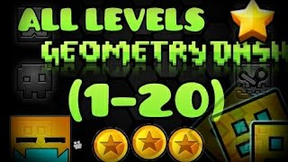 All levels Geometry Dash 120 100 All Coins [upl. by Jessey]