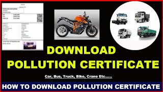 HOW TO DOWNLOAD POLLUTION CERTIFICATE PUC CERTIFICATE  PUC CERTIFICATE DOWNLOAD IN ONLINE [upl. by Viveca]