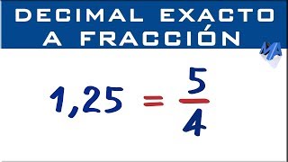 Convertir un decimal exacto a fracción [upl. by Carine]