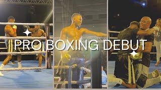 MY PRO BOXING DEBUT  KNOCKOUT WIN [upl. by Fernandez]