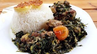 Delicious Azerbaijani Sabzi Recipe  Lamb with Herbs  Səbzi Qovurma resepti [upl. by Elmira]