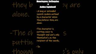 Monologues Soliloquies amp Asides  Explained [upl. by Laughry246]