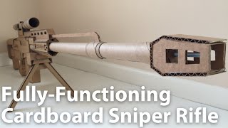 Cardboard Sniper Rifle  Tutorial in Description [upl. by Rutan867]