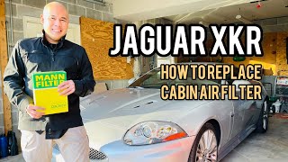 Jaguar XKRXK8 2007 to 2015  How to ChangeReplace Cabin Air Filter [upl. by Annahsit637]