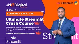 Lesson 3  Building a Basic App  Ultimate Streamlit Crush Course [upl. by Elisabetta]