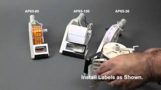 TachIt AP6530 AP6560 and AP65100 HandHeld Label Applicators [upl. by Jolee]