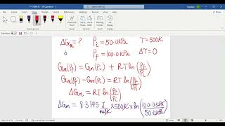 Calculate the CHANGE in MOLAR Gibbs ENERGY for an ISOTHERMAL Process  PHYSICAL CHEM [upl. by Ahsilahs886]