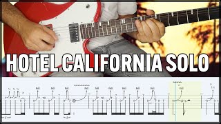 Hotel California solo guitar lesson with TAB [upl. by Anairuy]