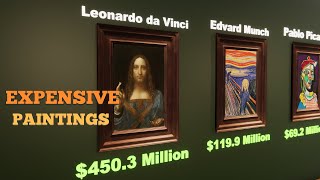 Most Expensive Paintings In the World  Expensive Paintings Ever sold  3D Comparison [upl. by Yrreb]