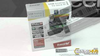 Sintonizadora de TV Analoga Externa USB Kworld UB405A  Review by wwwgeekshivecom [upl. by Melicent]