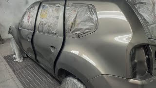 Nissan Terrano Full Body Paint Transformation  Stunning Results panjabisong yt carpainting [upl. by Eldnek891]