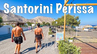 Perissa Santorini Greece walking tour 4k 2023 [upl. by Asille]