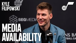 Kyle Filipowskis first NBA press conference 🎤  UTAH JAZZ [upl. by Eresed]