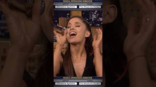 ArianaGrande channels ChristinaAguilera in Wheel of Musical Impressions Fallon10 FallonTonight [upl. by Babs]