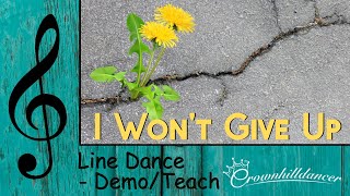 I Wont Give Up  Line Dance [upl. by Helm]