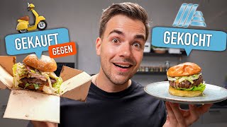 ZiegenkäseBurger für unter 5€ 🤤  GEKAUFT GEGEN GEKOCHT mit maxxpane [upl. by Jahncke]