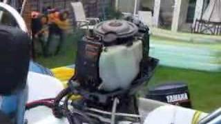 Yamaha 50hp outboard triple 2 stroke autolube [upl. by Eardnaed]