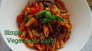 SIMPLE VEGETARIAN PASTAPENNE IN TOMATO SAUCE VEGERARIAN PASTA RECIPE HOW TO MAKE PASTA ARRABIATA [upl. by Anyal]