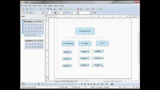 LibreOffice Draw 04 A Simple Org Chart [upl. by Adiari]