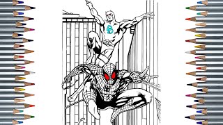 Daredevil VS SpiderMan The ULTIMATE Hero Showdown Who Will WIN SpiderMan Coloring Page [upl. by Kristos497]