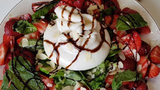 Салат с клубникой и сыром Буррата Рецепт Salad with strawberries and Burrata cheese Recipe [upl. by Bohs769]