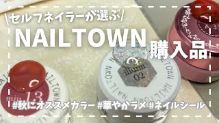 【セルフネイル秋冬におすすめ🍂】NAILTOWN購入品紹介【バレエコアに合いそうなレース、血色感クリアカラー、ギラギララメのジェルなど】 [upl. by Anaerda599]