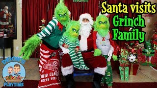 Santa visits Grinch family pretend play  Deion’s Playtime Skits [upl. by Helfand]