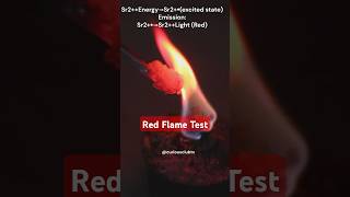 Flame Test  Red Flame Strontiums Interesting Facts science chemistryexperiment experimentshorts [upl. by Balsam]