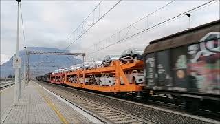 Linea Pontebbana Udine Tarvisio Transiti da urlo alla stazione di Gemona del Friuli [upl. by Moise28]